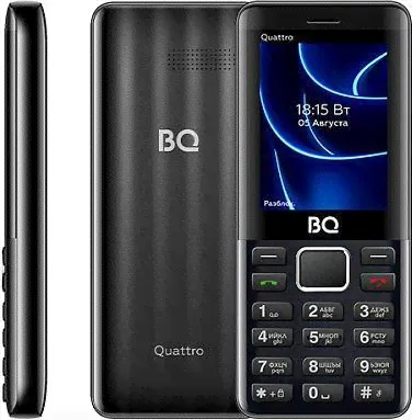 Мобильный телефон кнопочный Мобильный телефон кнопочный BQ 2453 Quattro Black-0